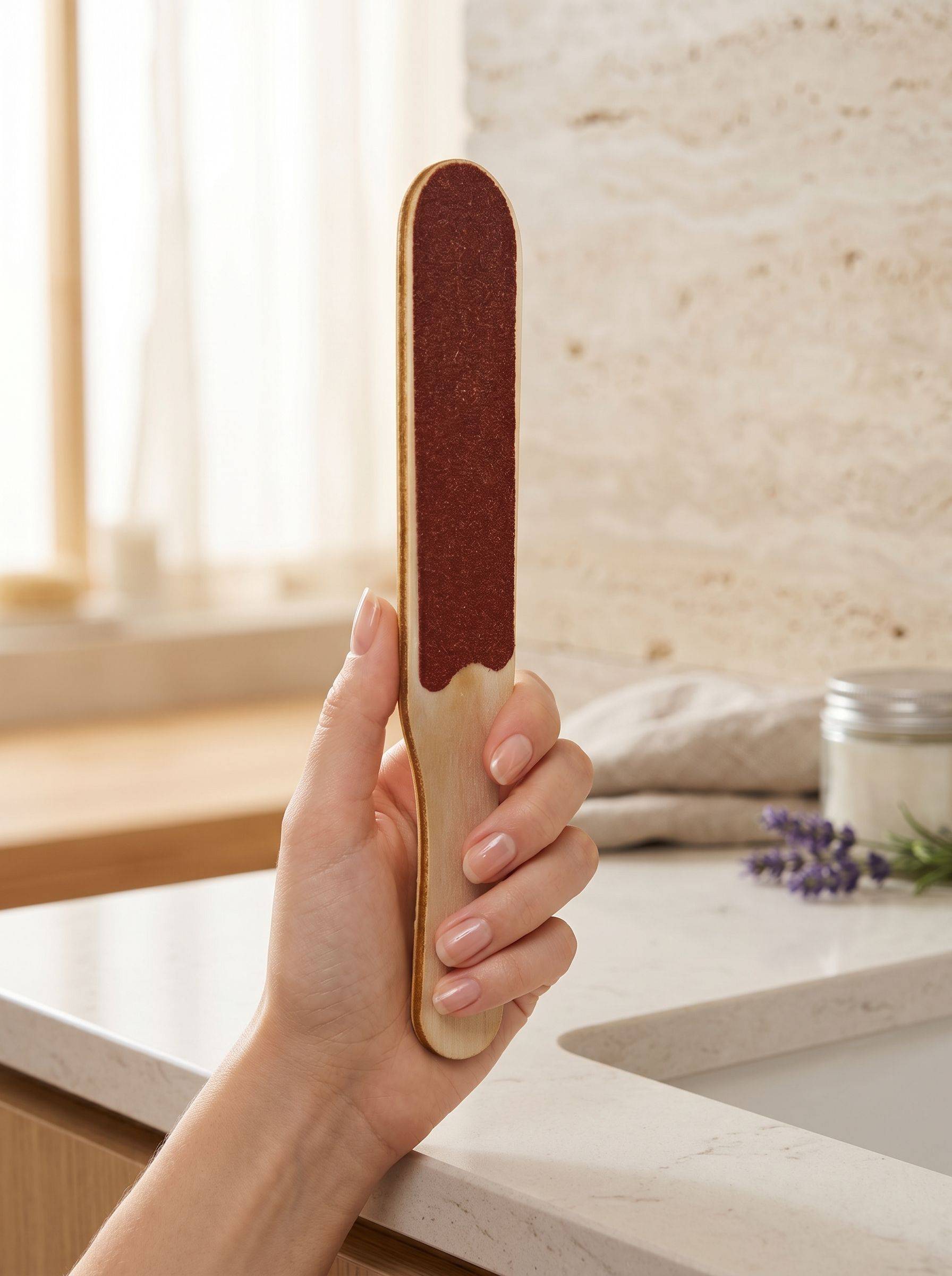 Wooden Double-Sided Pedicure Foot Rasp and Callus File
