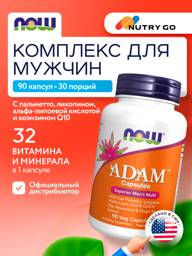 NOW Adam Men's Multivitamin 90 Vegetable Capsules #1