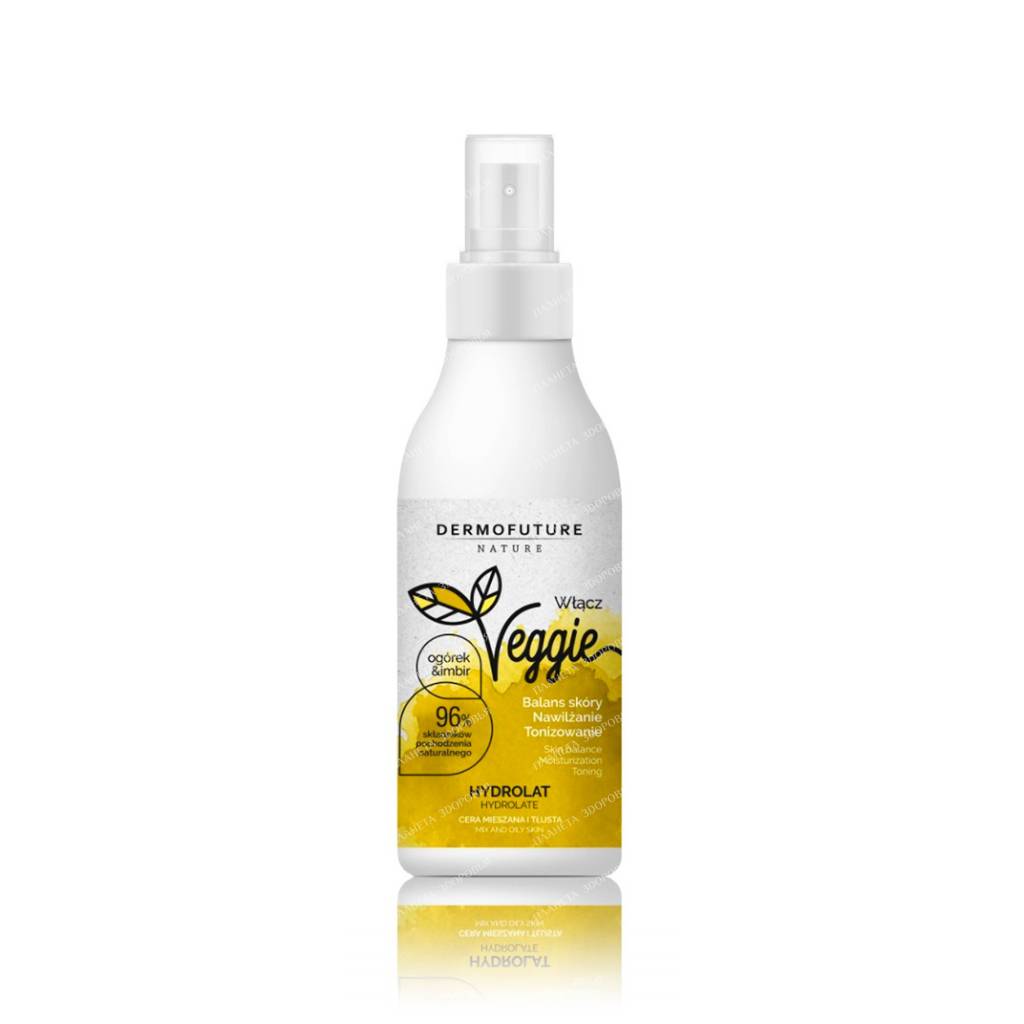DermoFuture Nature Veggie Hydrolate for Combination to Oily Skin Cucumber and Ginger 200 ml