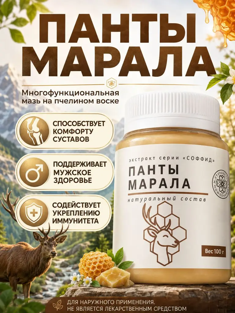 Soffid Maral Antlers Cream for Joints and Ligaments, 100 g #1