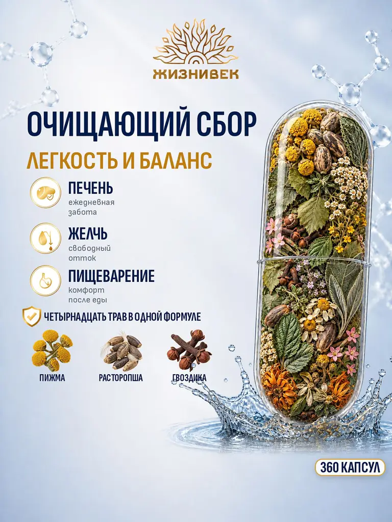 Zhiznivek Herbal Blend Antiparasitic Capsules 360 Count #1