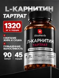 BioHerb L-Carnitine Tartrate Capsules, Pack of 91 90 Count #1