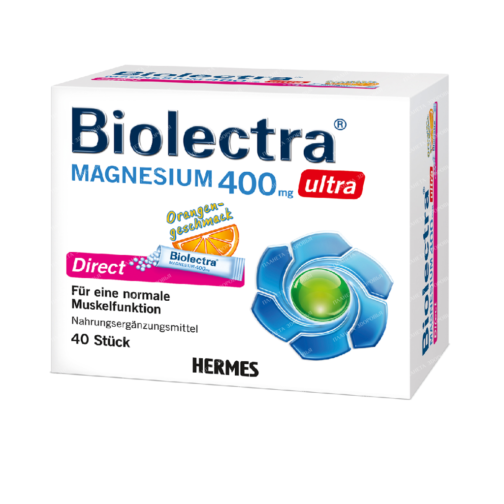Biolectra Magnesium Direct microgranules with orange flavor in bags №20