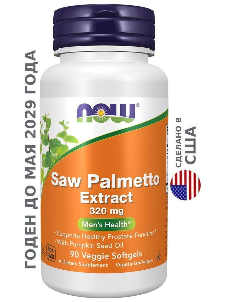 NOW Foods Saw Palmetto Extract 90 Capsules 320 mg
