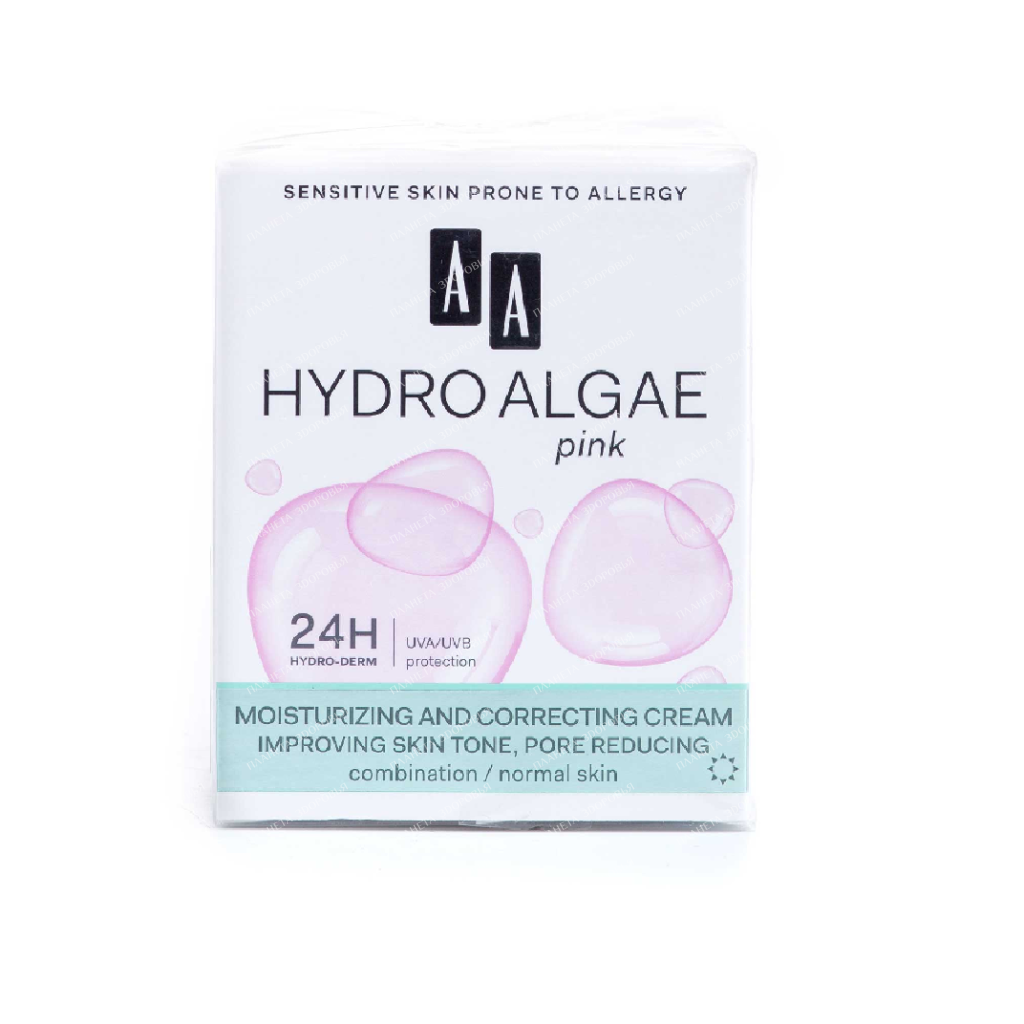 AA HYDRO ALGAE pink Day multi-moisturizing cream for combination and normal skin, 50 ml