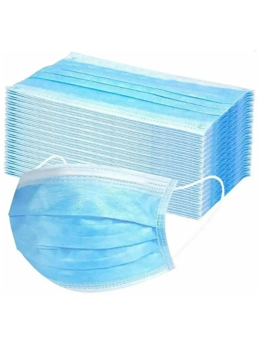EcoLand Disposable Face Masks 50 Pack Face Mask 50 Count