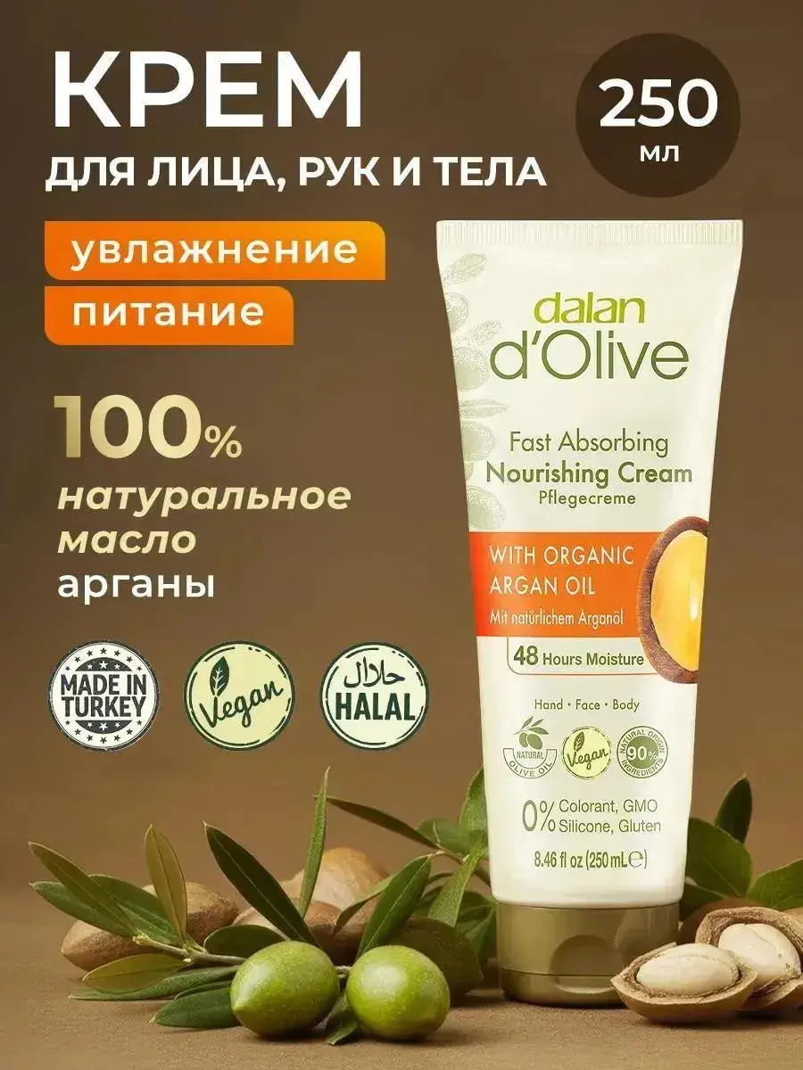 Dalan d’Olive Moisturizing and Nourishing Hand and Body Cream 250 ml
