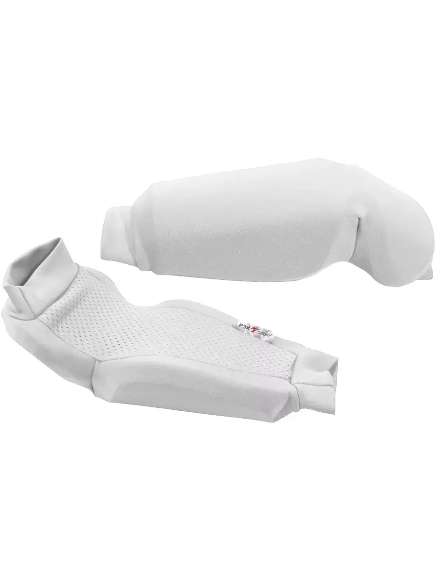 RSPORT Elbow and Forearm Guard for Martial Arts, White, 1 Pair
