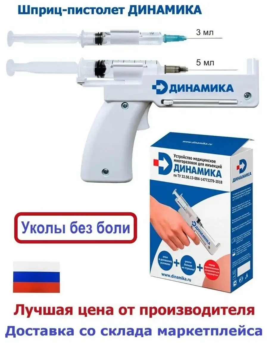 Dynamics Injection Gun Device for 3 ml and 5 ml Syringes