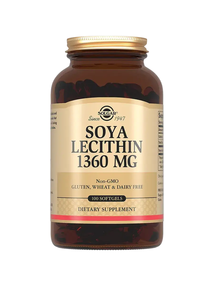 SOLGAR Natural Soya Lecithin Softgels 1360 mg 100 pcs