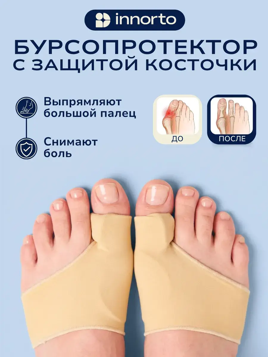 INNORTO Fabric Big Toe Bunion Protector Pair