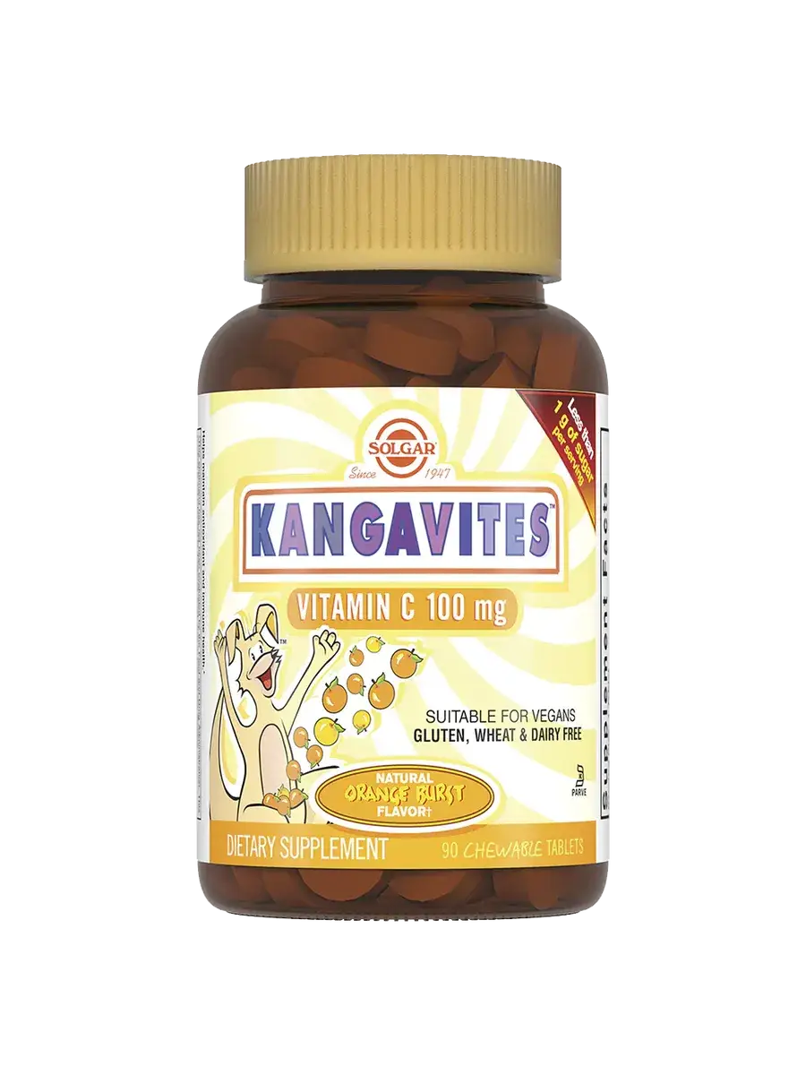 SOLGAR Kangavites Vitamin C 100 mg Chewable Tablets 90 Count