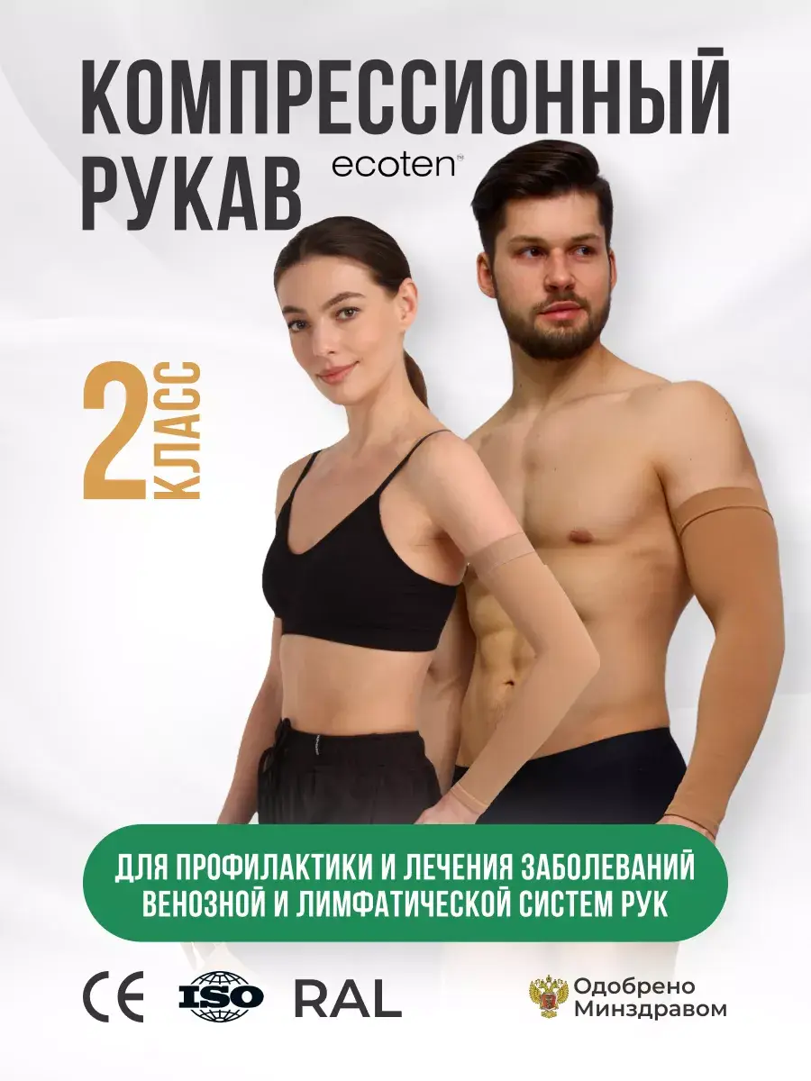 EcoTension ID-401 Anti-Edema Compression Sleeve Class 2