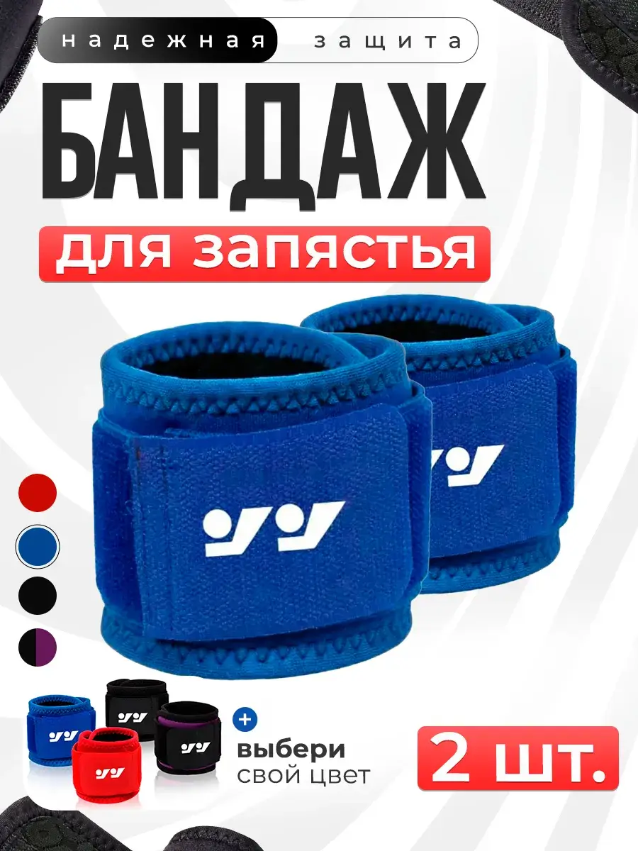 Fitban Wrist Support Brace – Adjustable Compression, 2 Pack