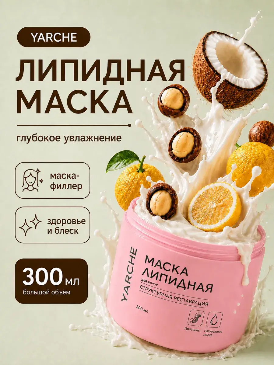 YARCHE Restoring Lipid Hair Mask 300 ml