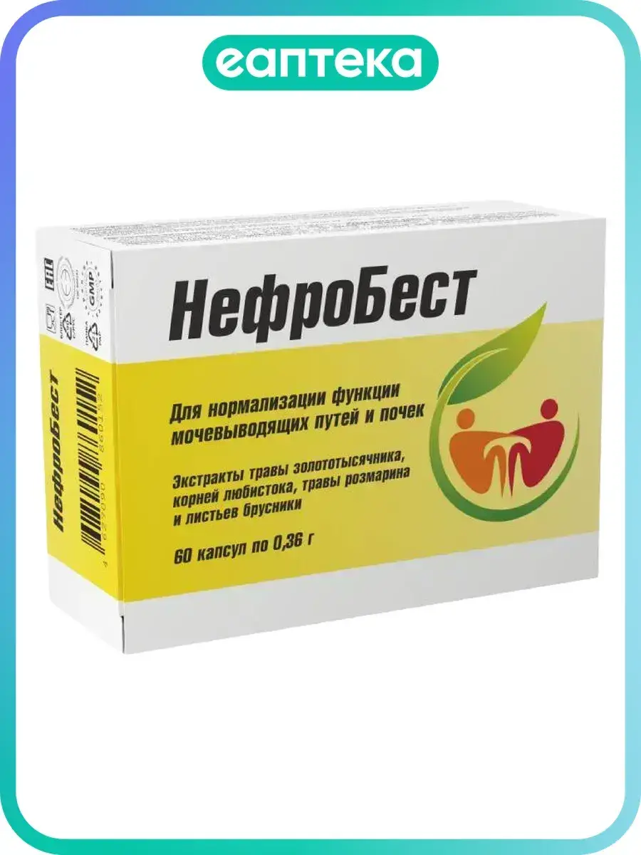 NephroBest Capsules 60 Pack 0.36 g, 60 Count