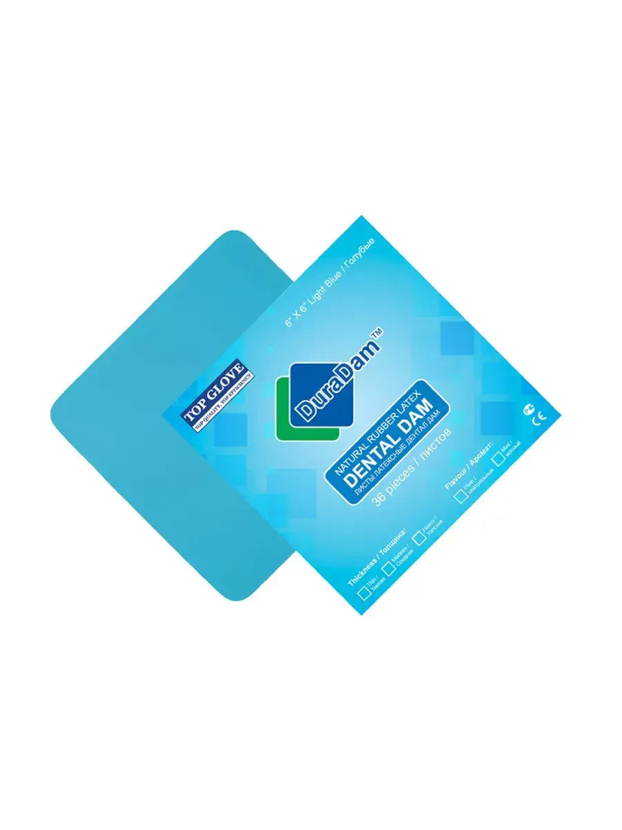 DuraDam Medium Blue Rubber Dam Sheets