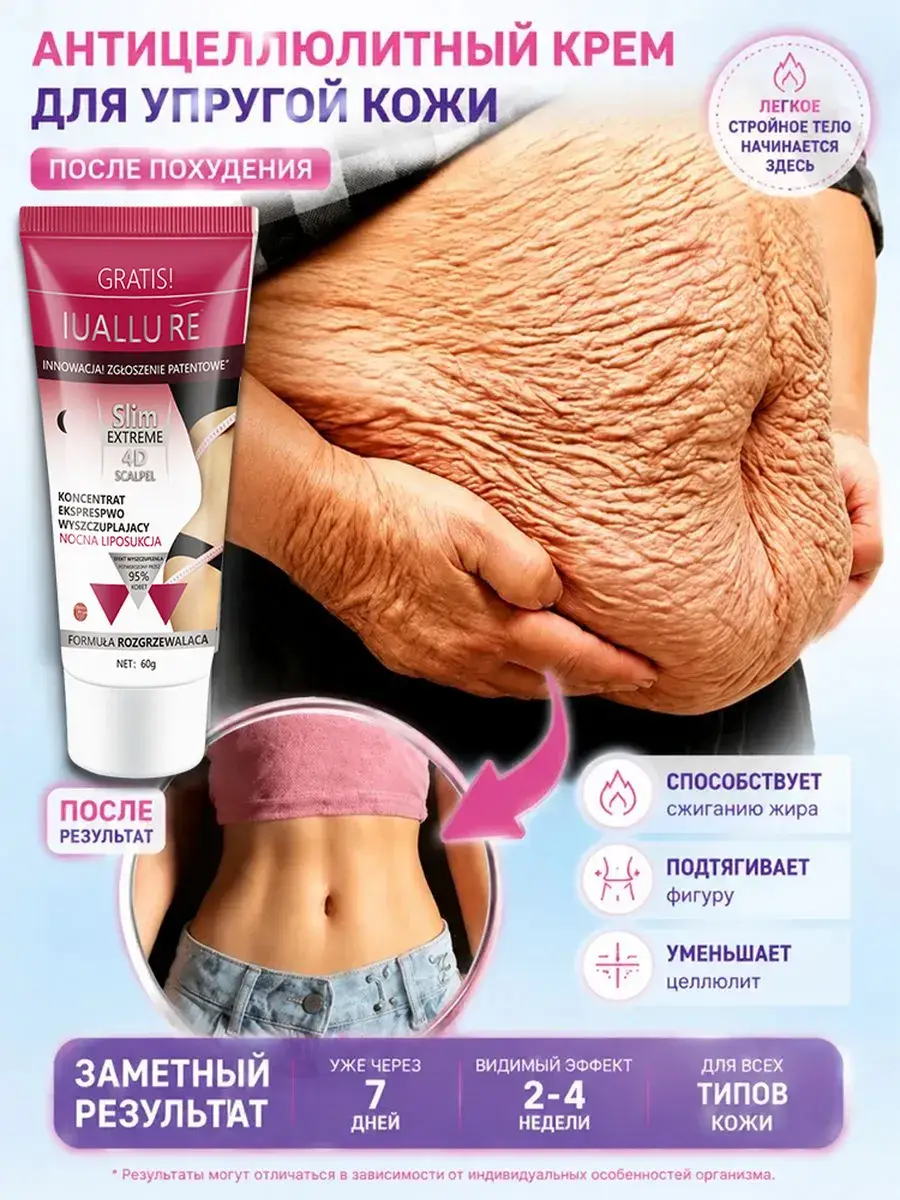 IUALURE Slim Extreme 4D Body Cream, 60 g