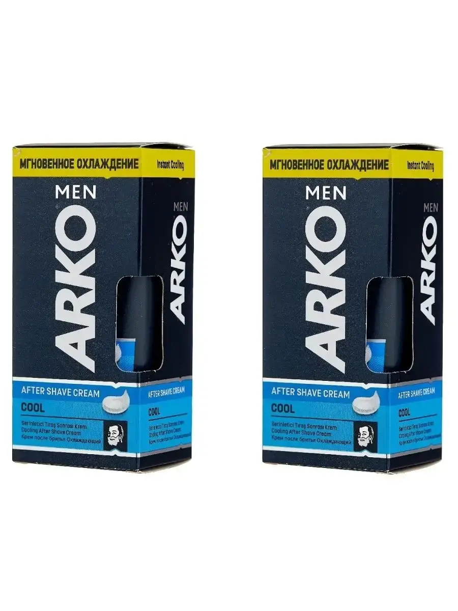 ARKO Cool After-Shave Cream, 2 Pack 50 ml, 2 Count