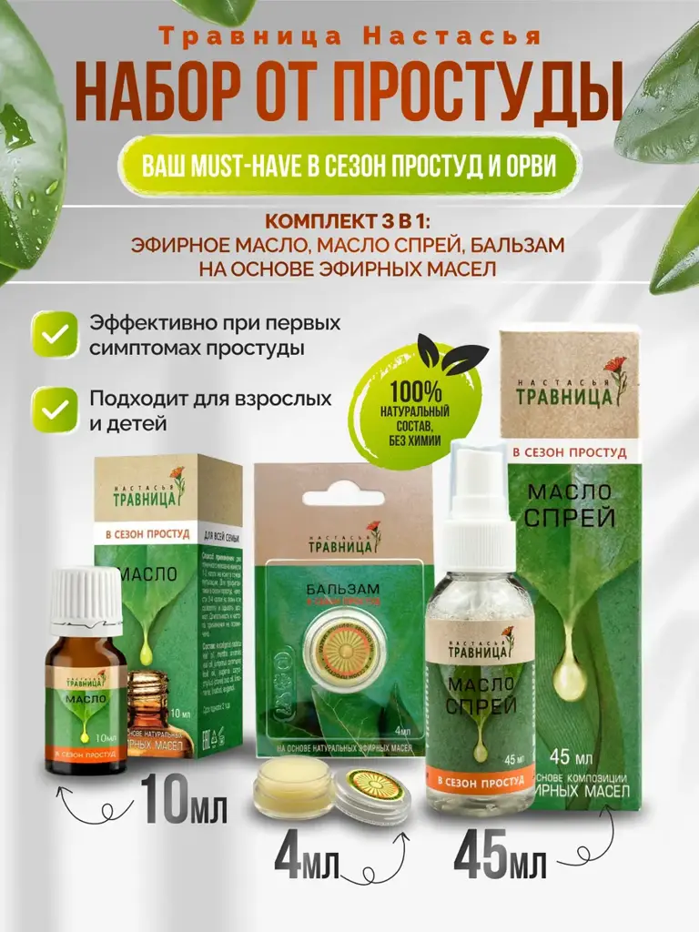 Travnitsa Nastasya Cold & Flu Care Set 3-in-1 (10ml, 45ml, 4ml) #1