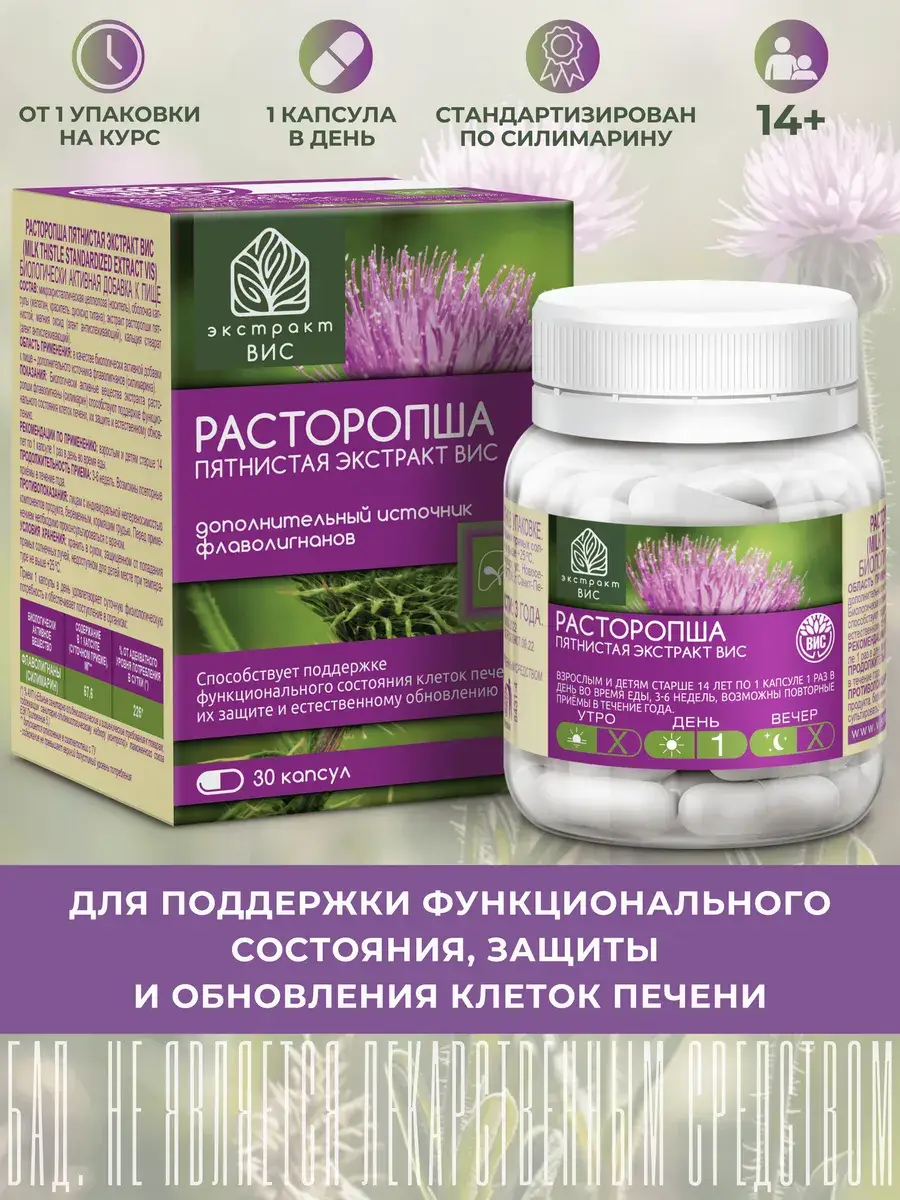 VIS Extract Milk Thistle Capsules 0.4 g