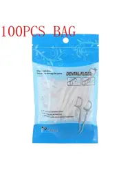 NNNB Disposable Dental Floss Picks, 100 Pieces #1