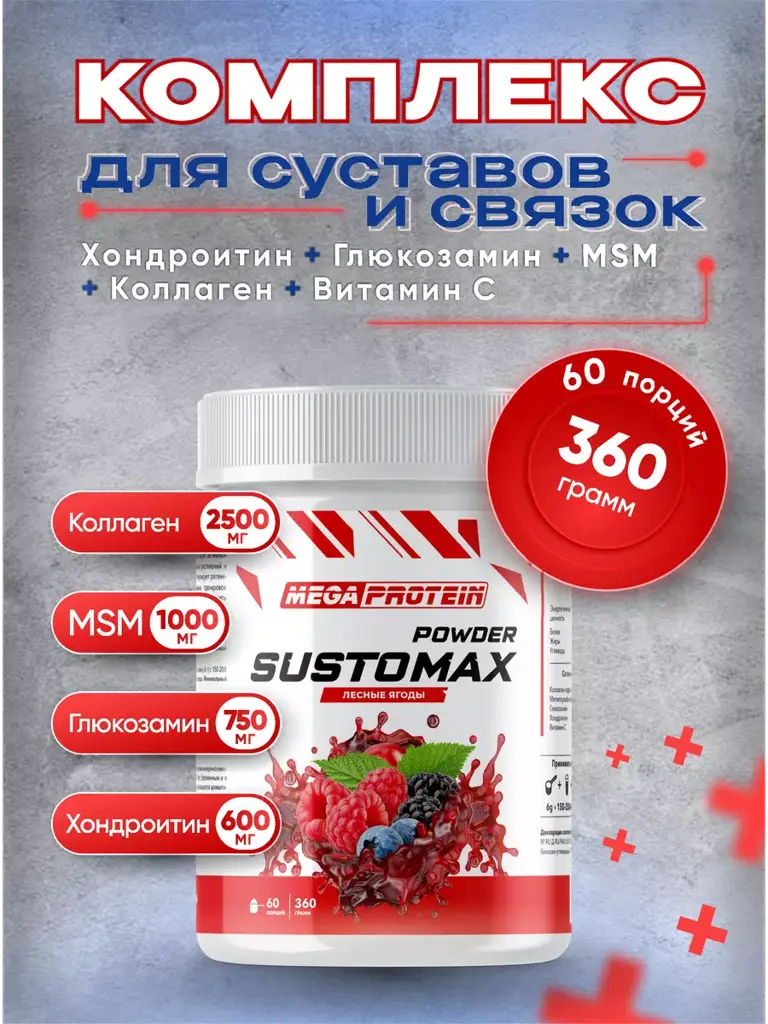 Megaprotein Glucosamine Chondroitin Complex, Wild Berries, 360 g #1