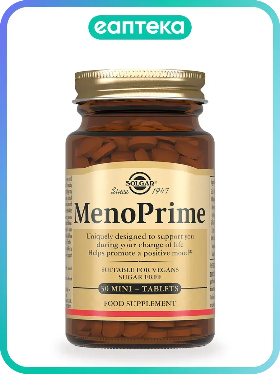 Solgar MenoPrime Coated Tablets 30 Pack
