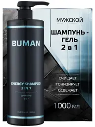 Buman 2-in-1 Men's Shampoo and Shower Gel, 1 L #1