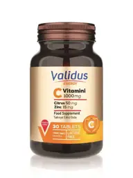 Validus Vitamin C 900 mg with Citrus and Zinc, 30 Coated Tablets #1