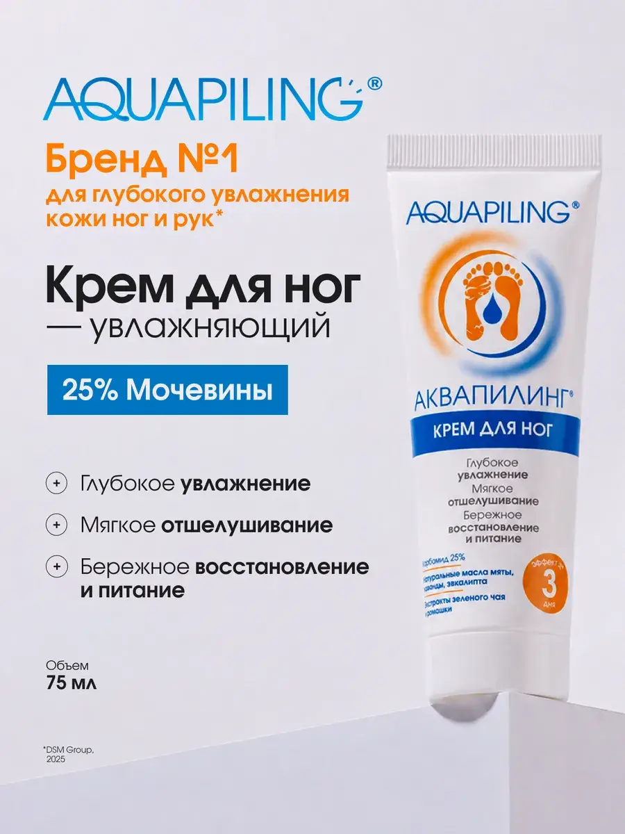 Aquapeling Foot Cream with Urea 75 ml