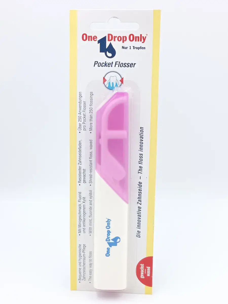 One Drop Only Pocket Flosser Waxed Dental Floss with Holder 17 m