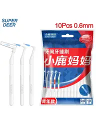 FAWN MUM Interdental Brush, 0.6 mm White, 10 Pieces #1