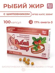 RealCaps Fish Oil with Rosehip Extract, 100 Capsules #1