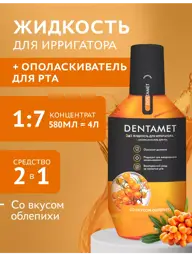 DENTAMET 2-in-1 Irrigator Fluid and Mouth Rinse, 580 ml #1
