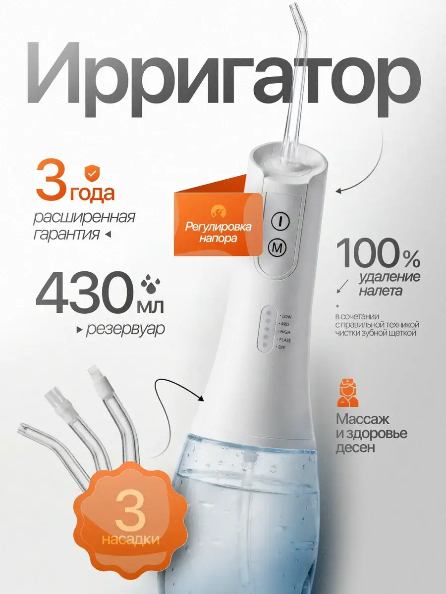 Portable Oral Irrigator for Teeth and Gums 400 ml