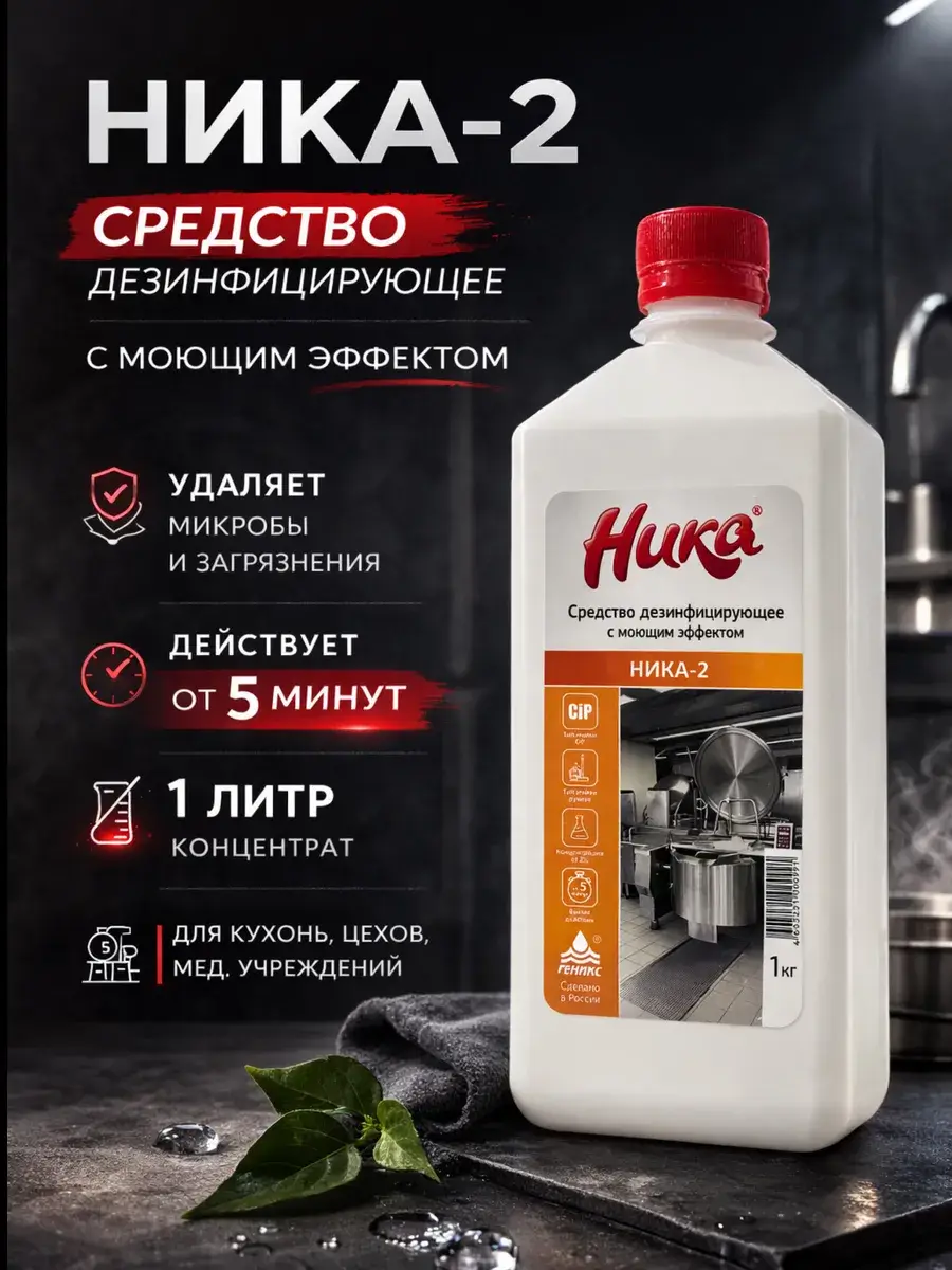 Nika-2 Disinfecting Detergent Surface Disinfectant