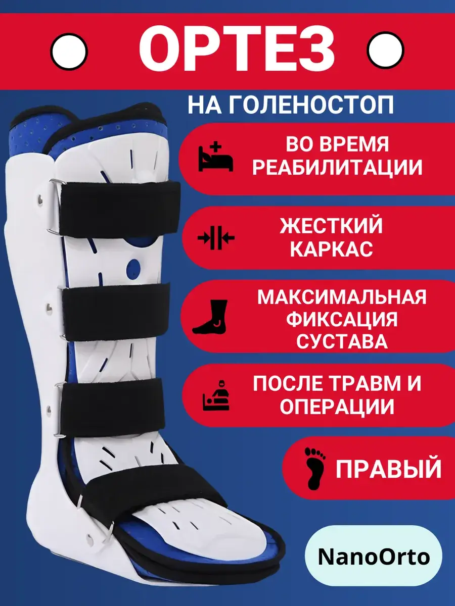 NanoOrto Right Ankle Rigid Brace Orthosis