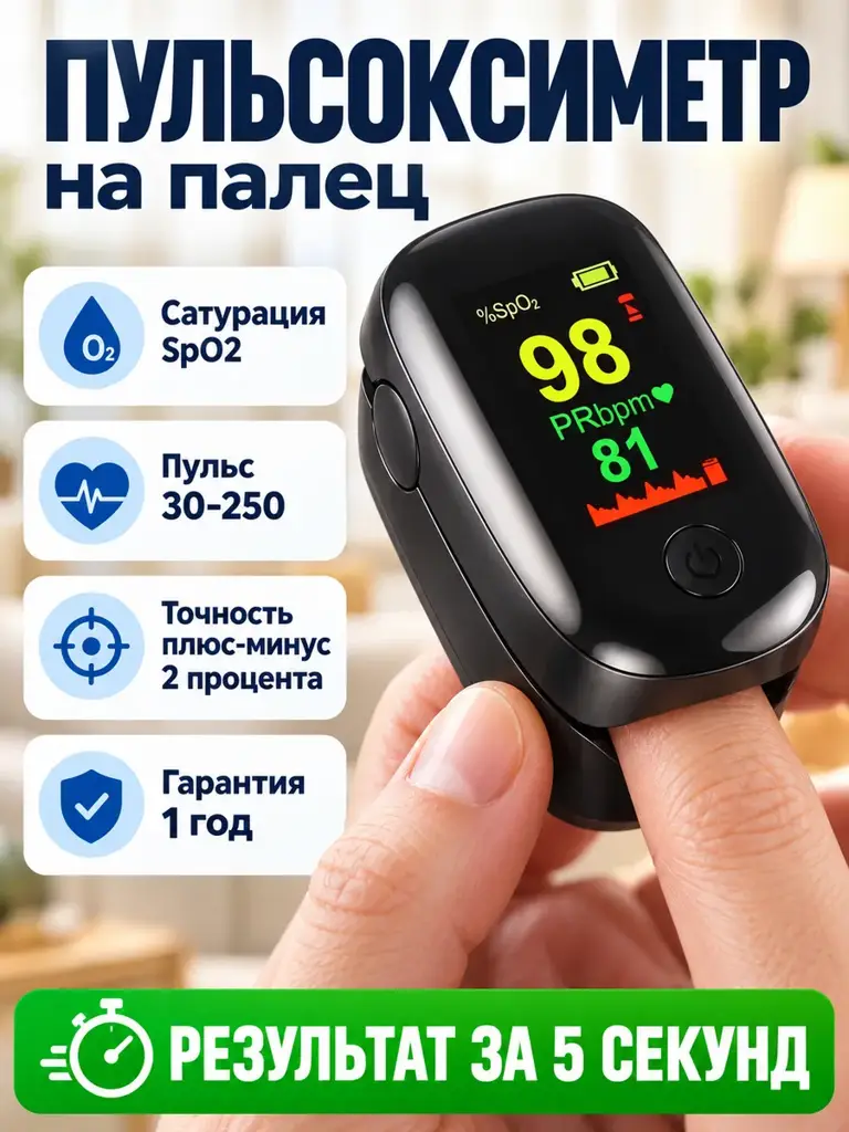 MD300C1 Finger Pulse Oximeter, Charcoal Black, 1-Pack #1