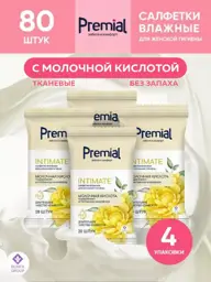 Premial Intimate Hygiene Wet Wipes, 4 Packs of 20 20 Count #1