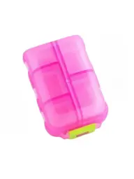 OEMG Pill Organizer, 10 Compartments, Pink and Green Tablets #1