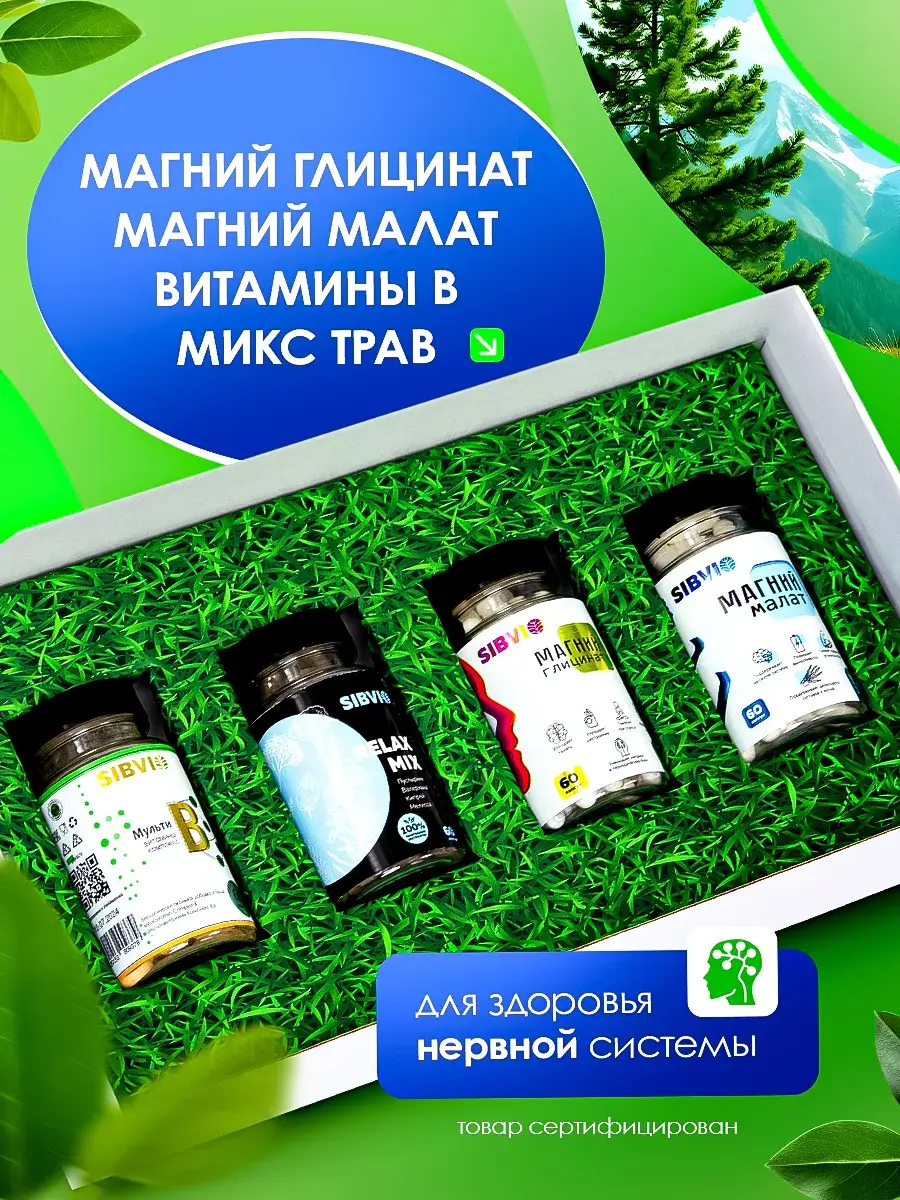SibVio Calm Vitamin and Mineral Complex, 4 Items