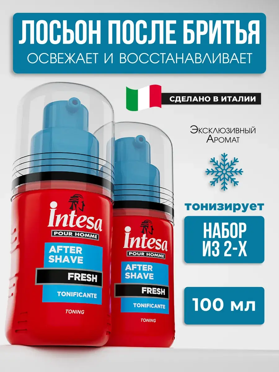 Intesa Glacial Fresh After Shave 2-Pack Balm 100 ml, 2 Count