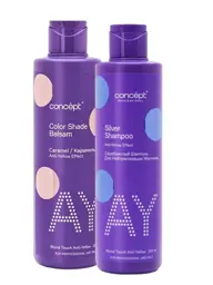 Concept Anti-Yellow Shampoo and Caramel Blonde Tint Balm Set, 2 x 600 ml #1