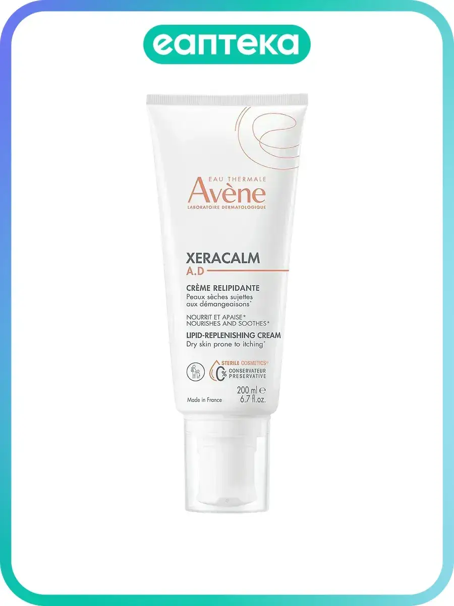 Avene XeraCalm A.D Lipid-Replenishing Cream 200 ml, 1 Count