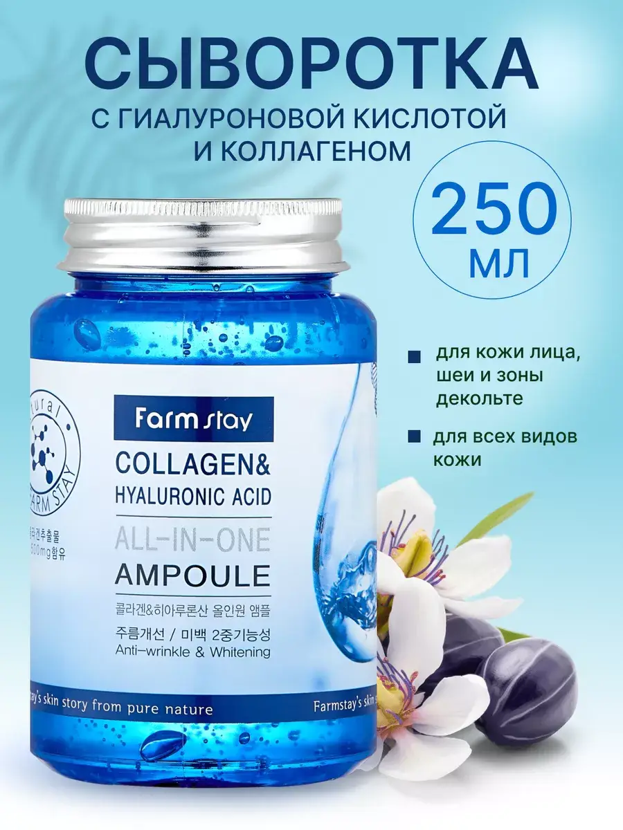 Petitfee Hyaluronic Acid Ampoule Serum for Face Neck and Decollete 1 Pc