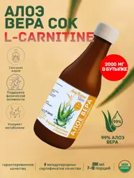AYURVATI Liquid L-Carnitine 2000 mg with Aloe Vera Juice, 200 ml #1