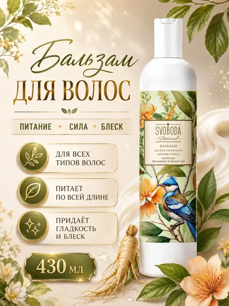Svoboda Natural Comprehensive Care Hair Conditioner Balm 430 ml #1