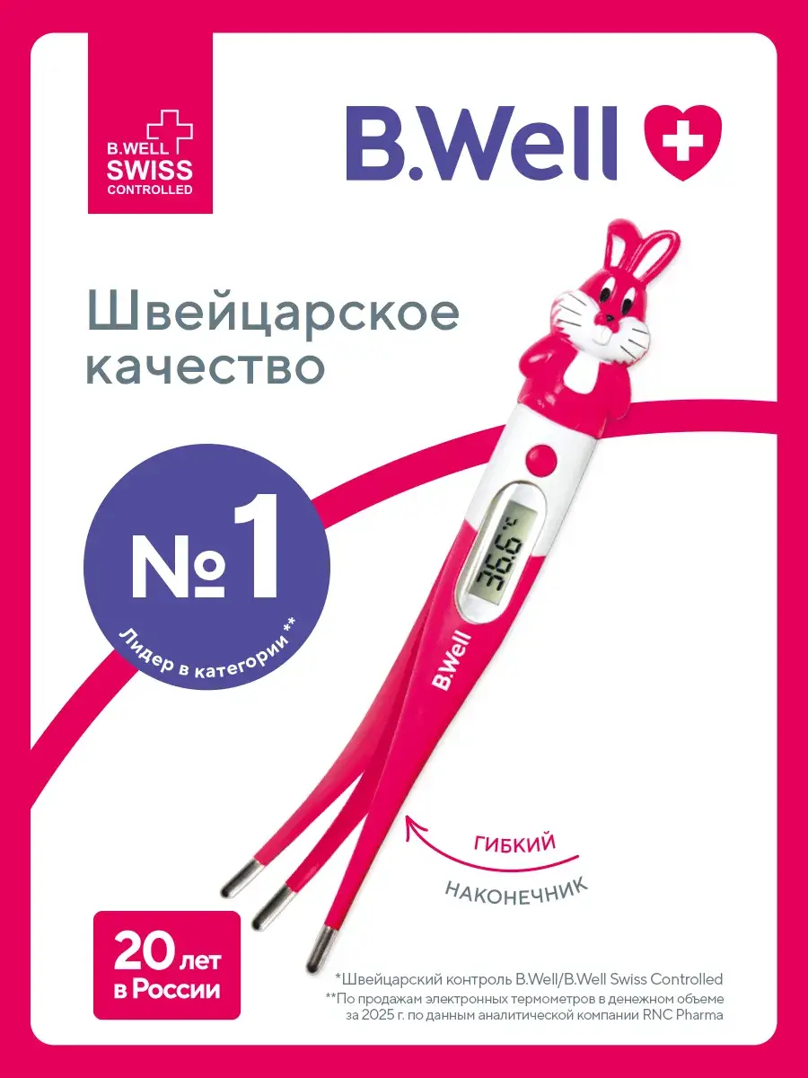 B.Well Electronic Digital Childrens Thermometer WT-06 Rabbit
