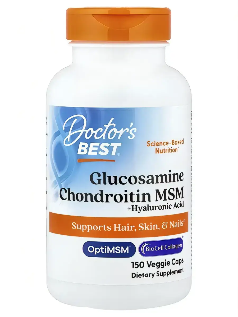 Doctor's BEST Glucosamine Chondroitin MSM Hyaluronic Acid Capsules, 150 Count